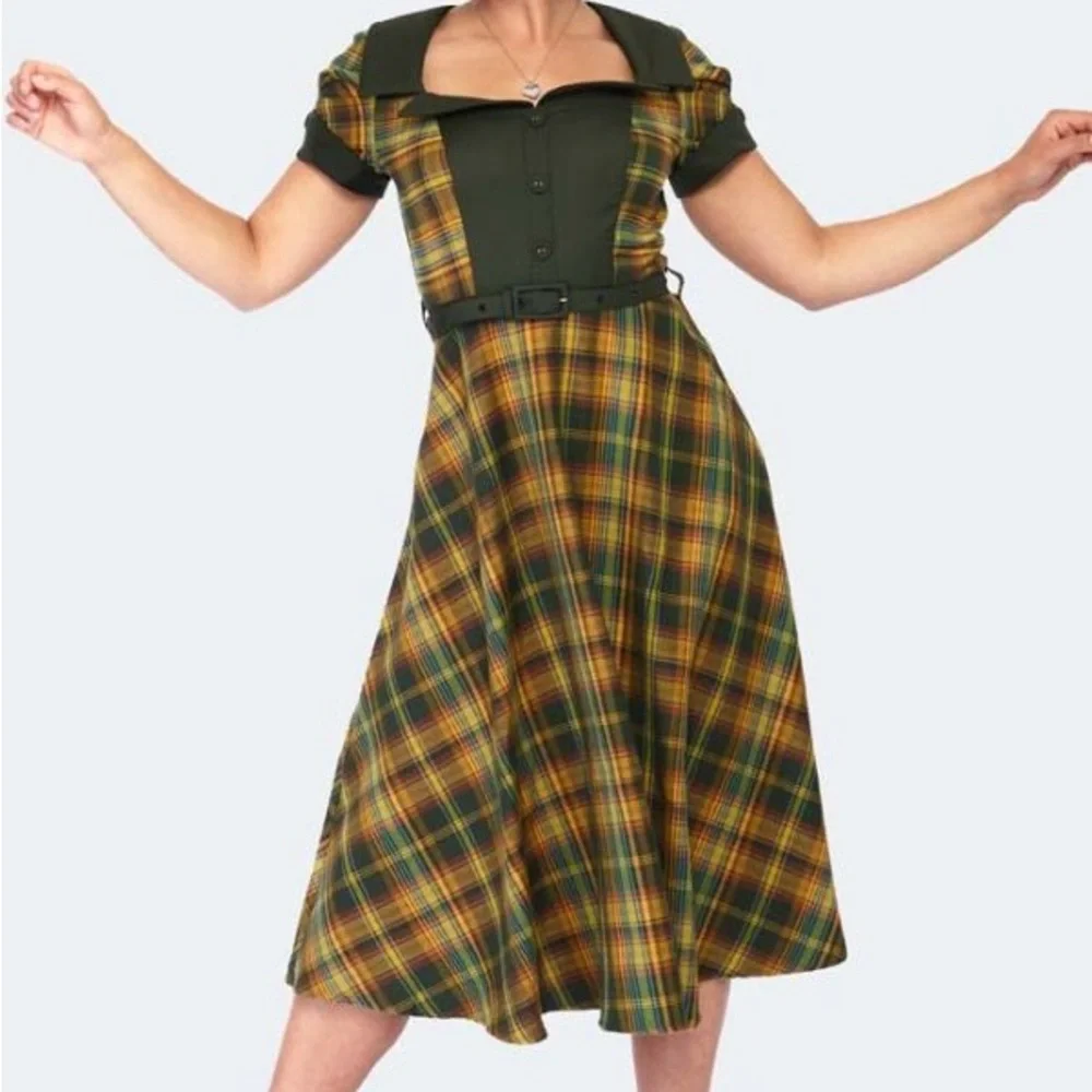 Voodoo Vixen Ella tartan dress - Picture 2 of 10